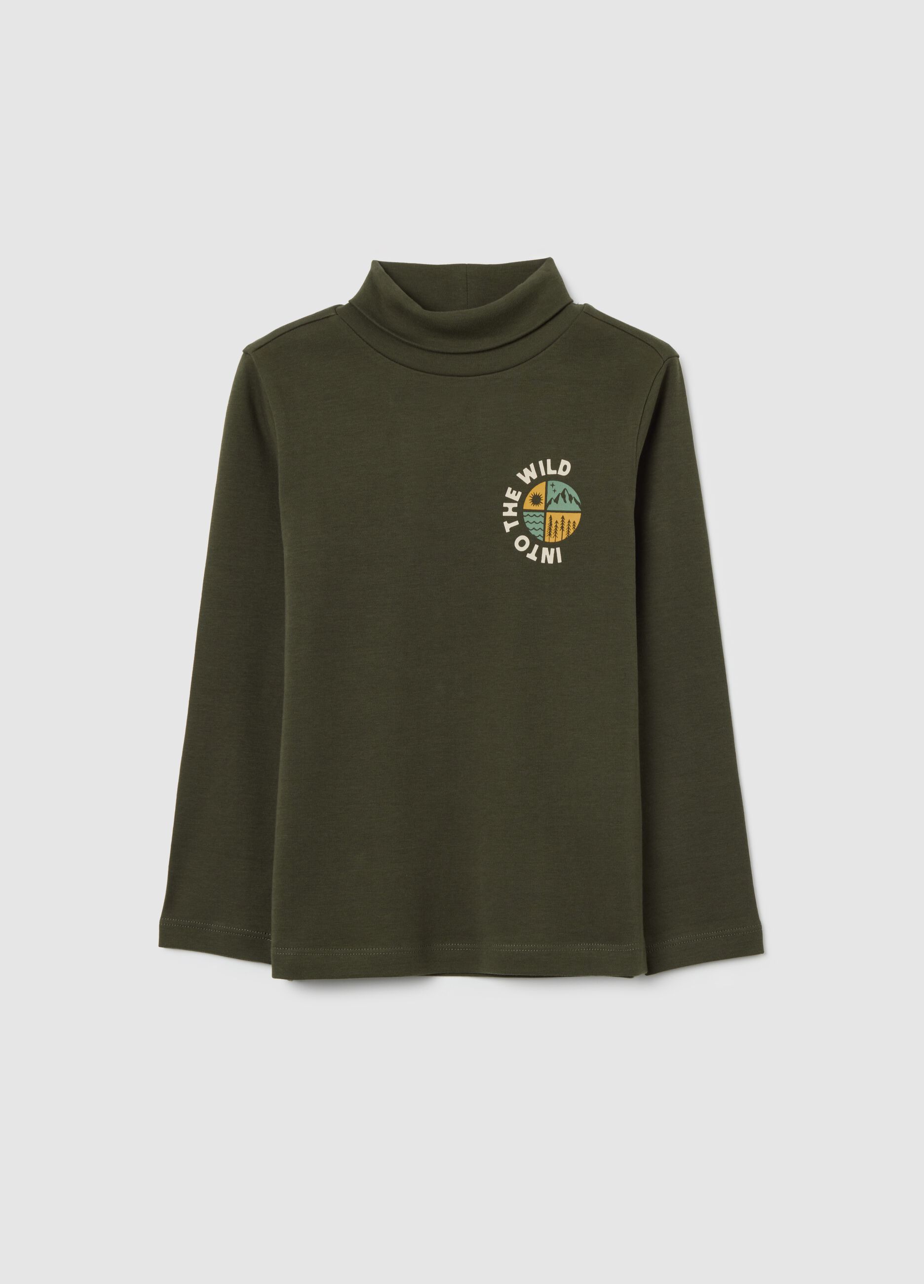 Kid's green pure cotton regular fit sweater