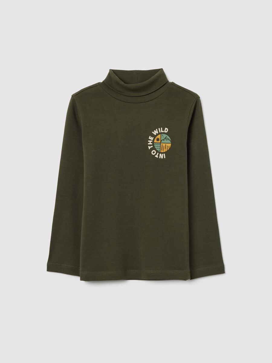 Kid's green pure cotton regular fit sweater_0