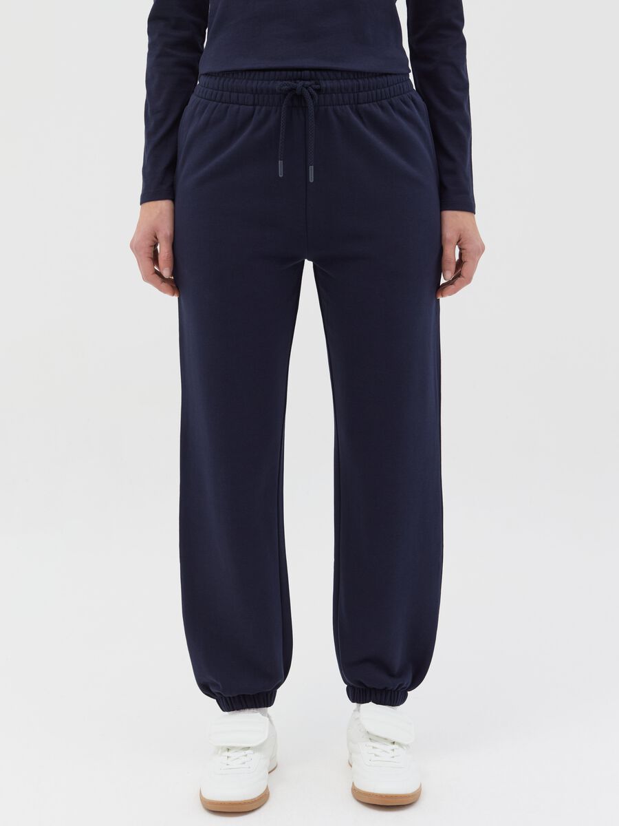 Essential joggers in fleece with drawstring_1