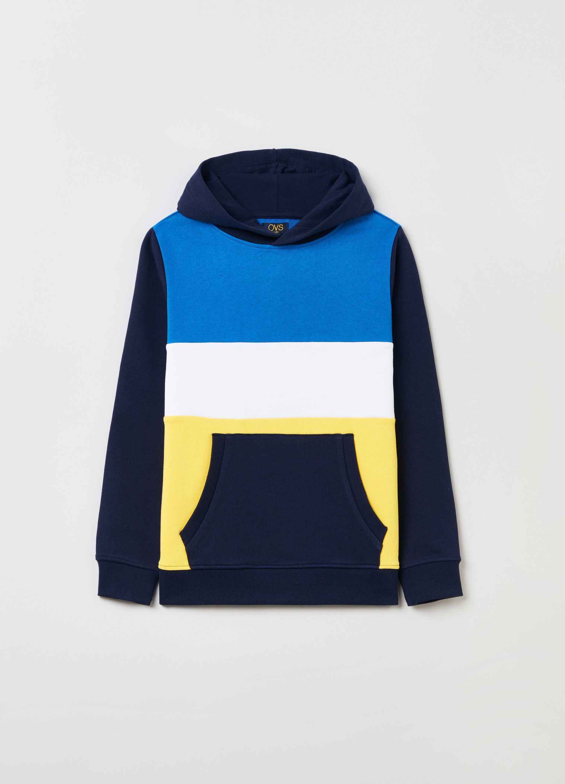 Colourblock sweatshirt with hood