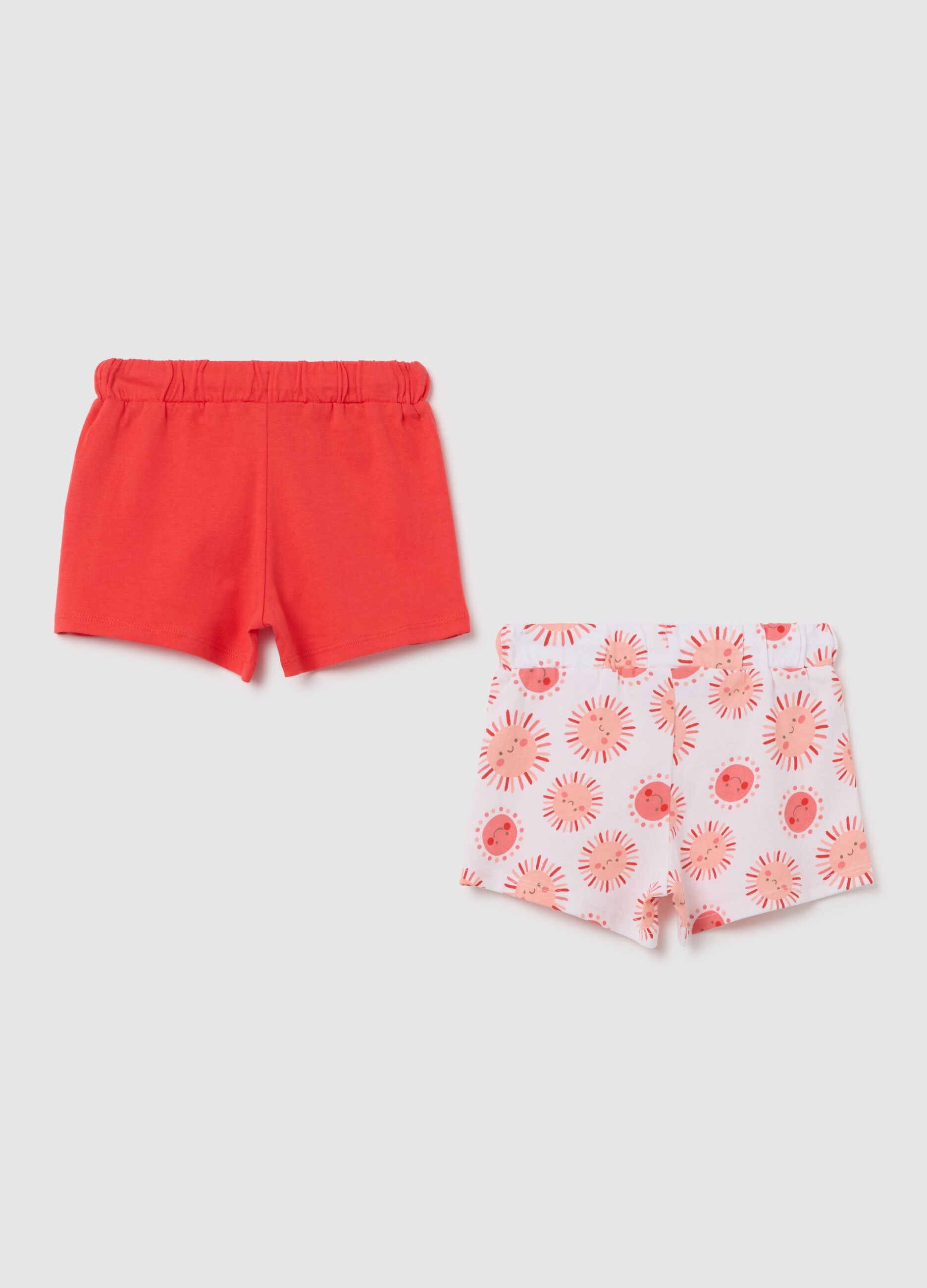 Girls' multicolour pure cotton shorts regular fit