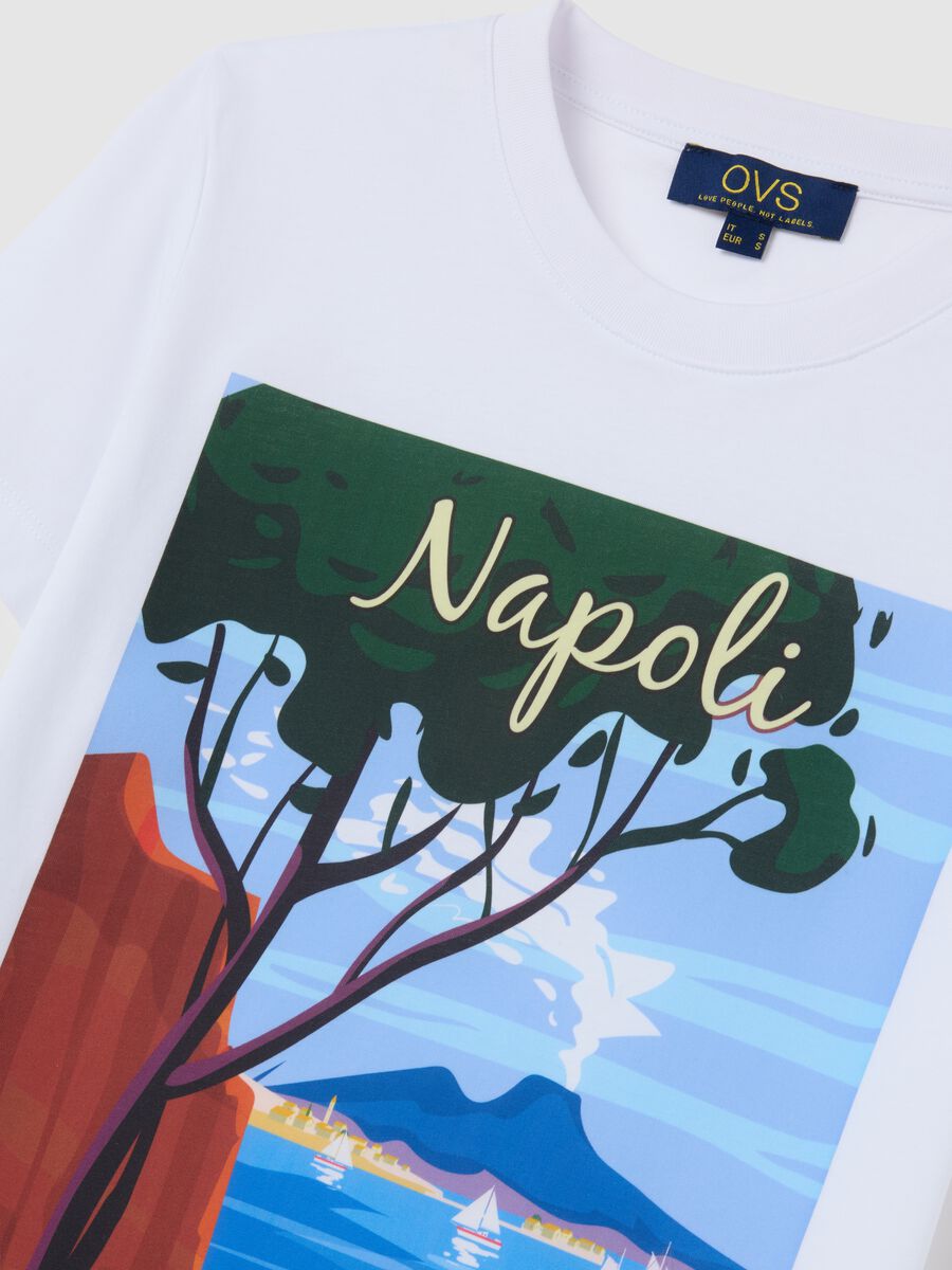 T-shirt da donna in puro cotone bianca_1