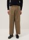 Baggy chino trousers in pure beige cotton_1
