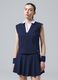 Blue sleeveless ALTAVIA COURT polo in stretch cotton with classic collar_1