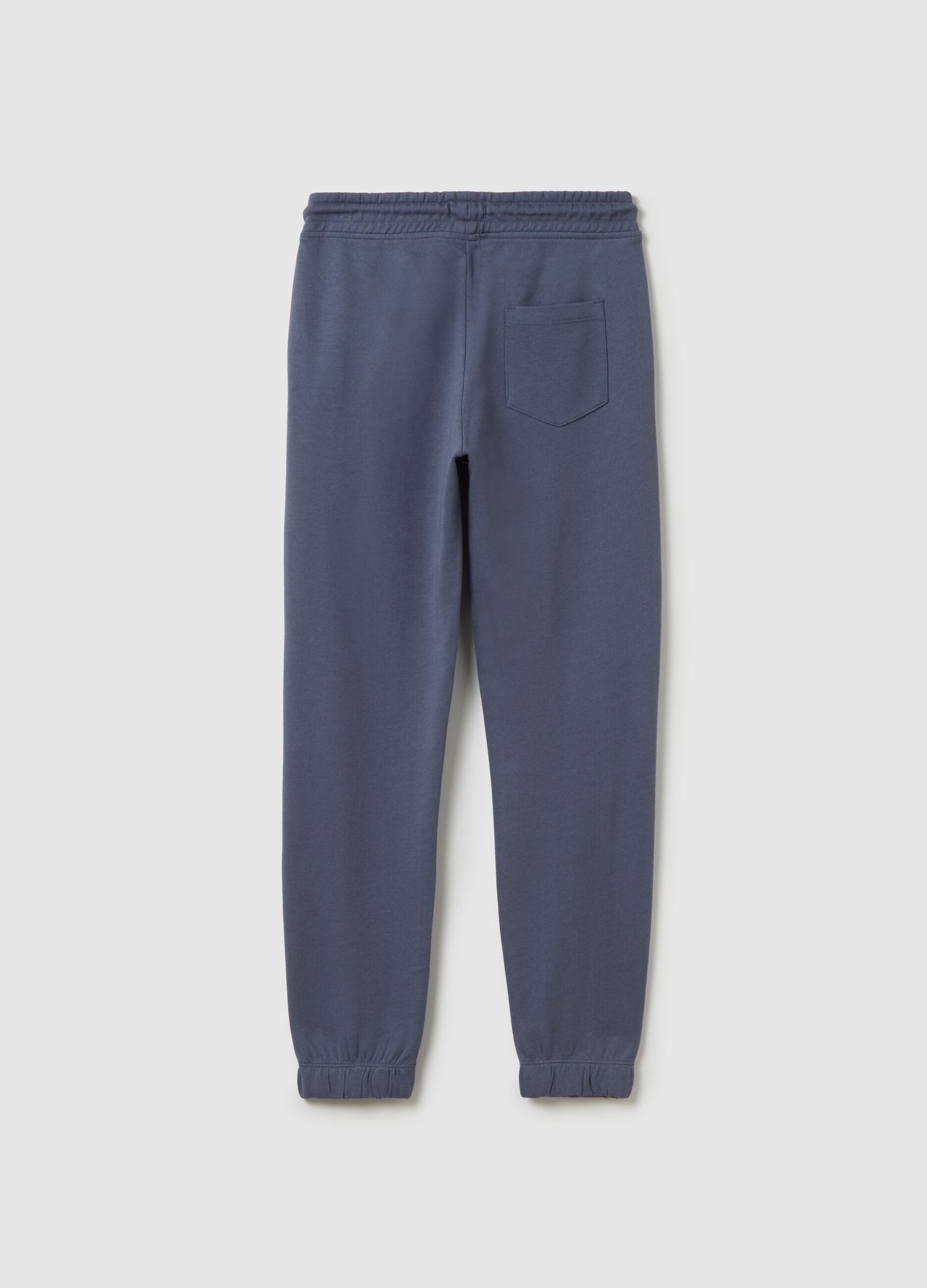 Boys' blue jogger trousers in pure cotton with regular fit
