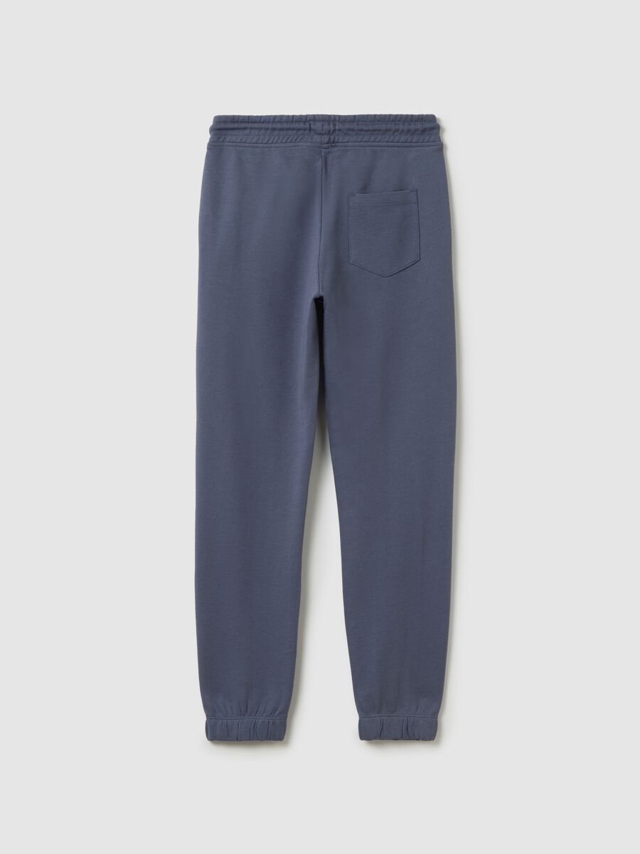 Boys' blue jogger trousers in pure cotton with regular fit_4