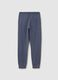 Boys' blue jogger trousers in pure cotton with regular fit_4