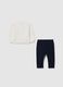Multicoloured cotton blend sweatshirt and trousers set for girls with regular fit_1