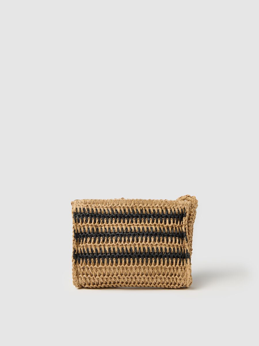 Woven textile paper beach bag_1