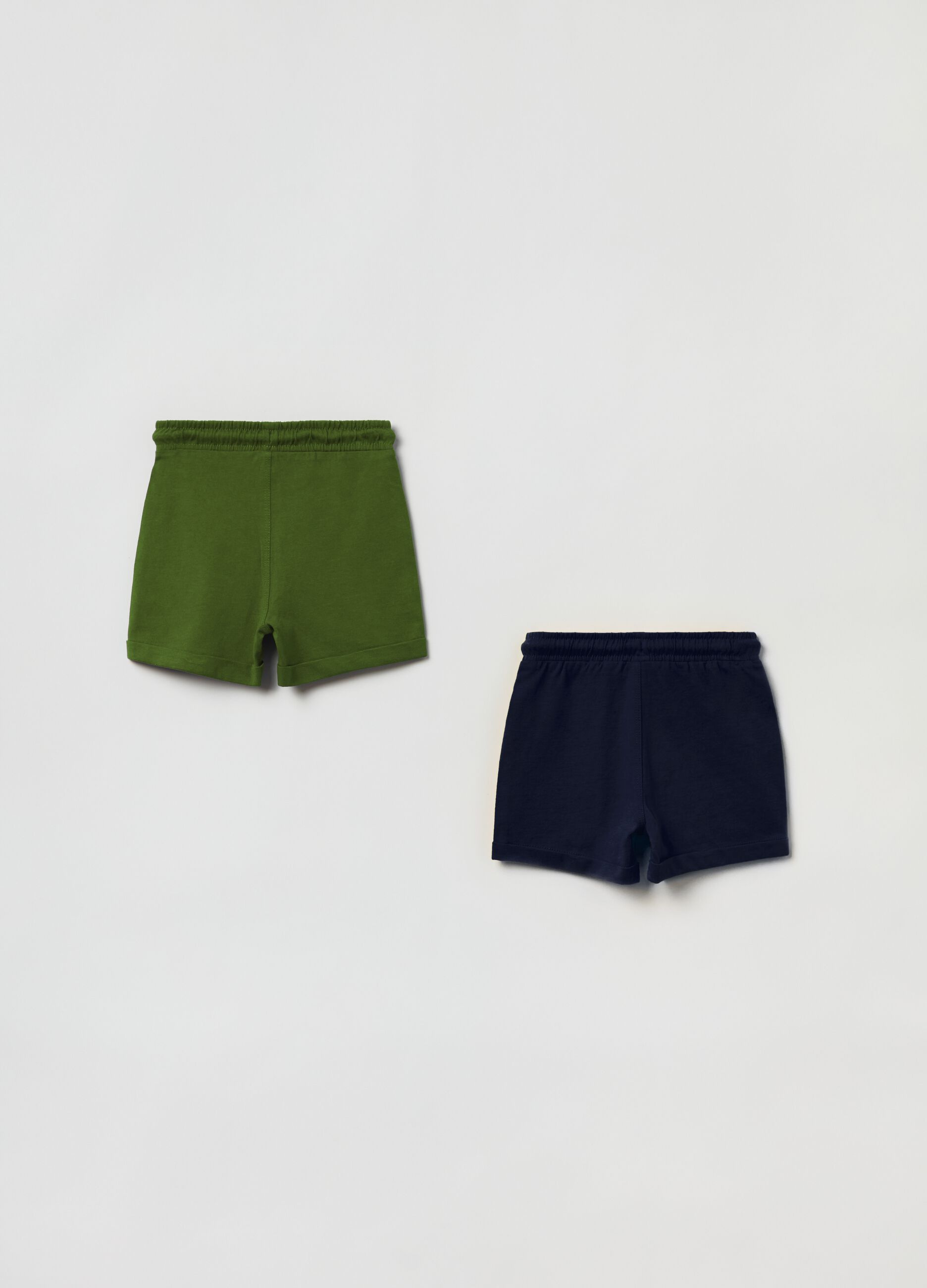 Bipack shorts in jersey con coulisse_1