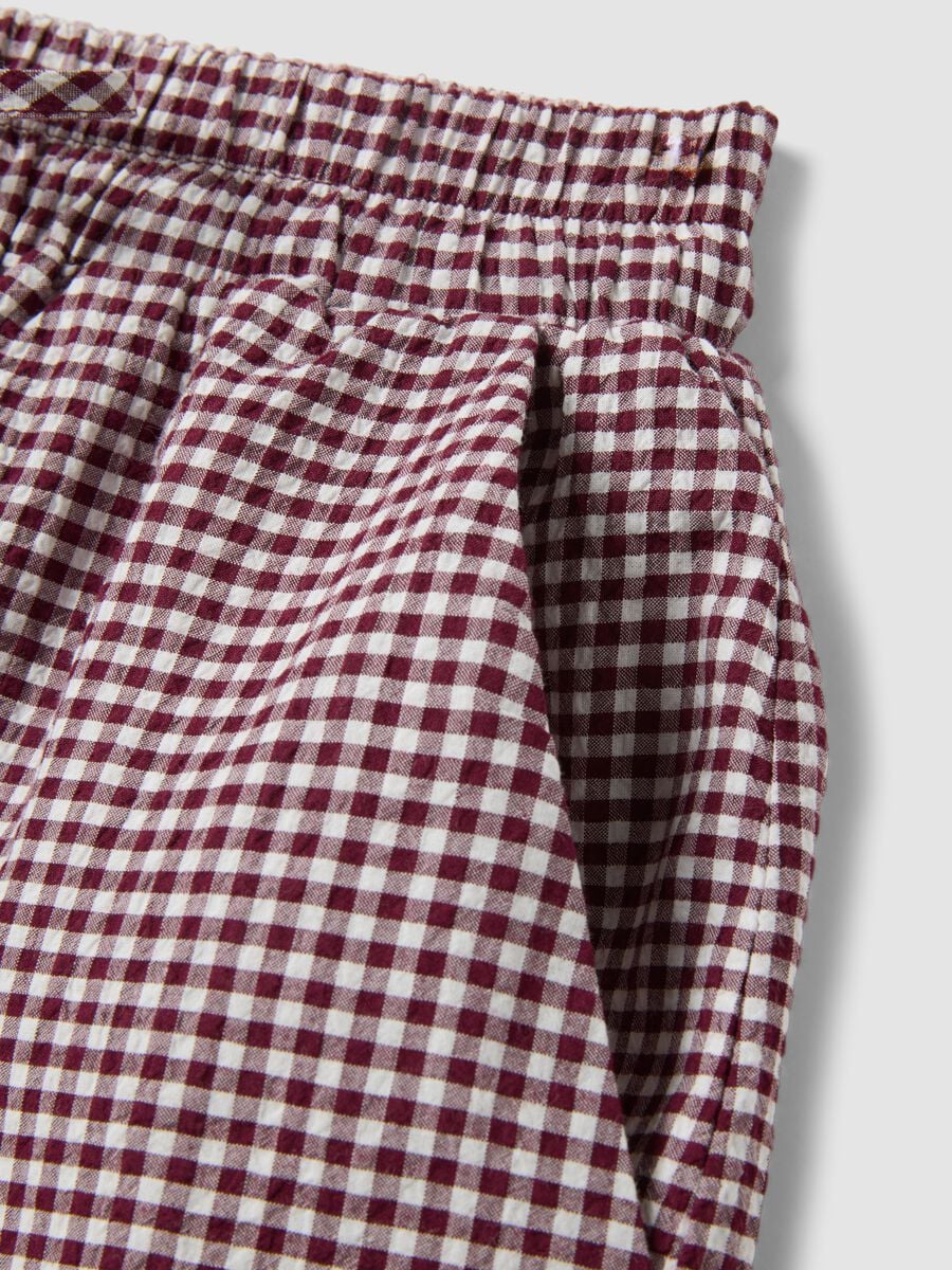 Shorts viola in cotone elasticizzato regular fit_5