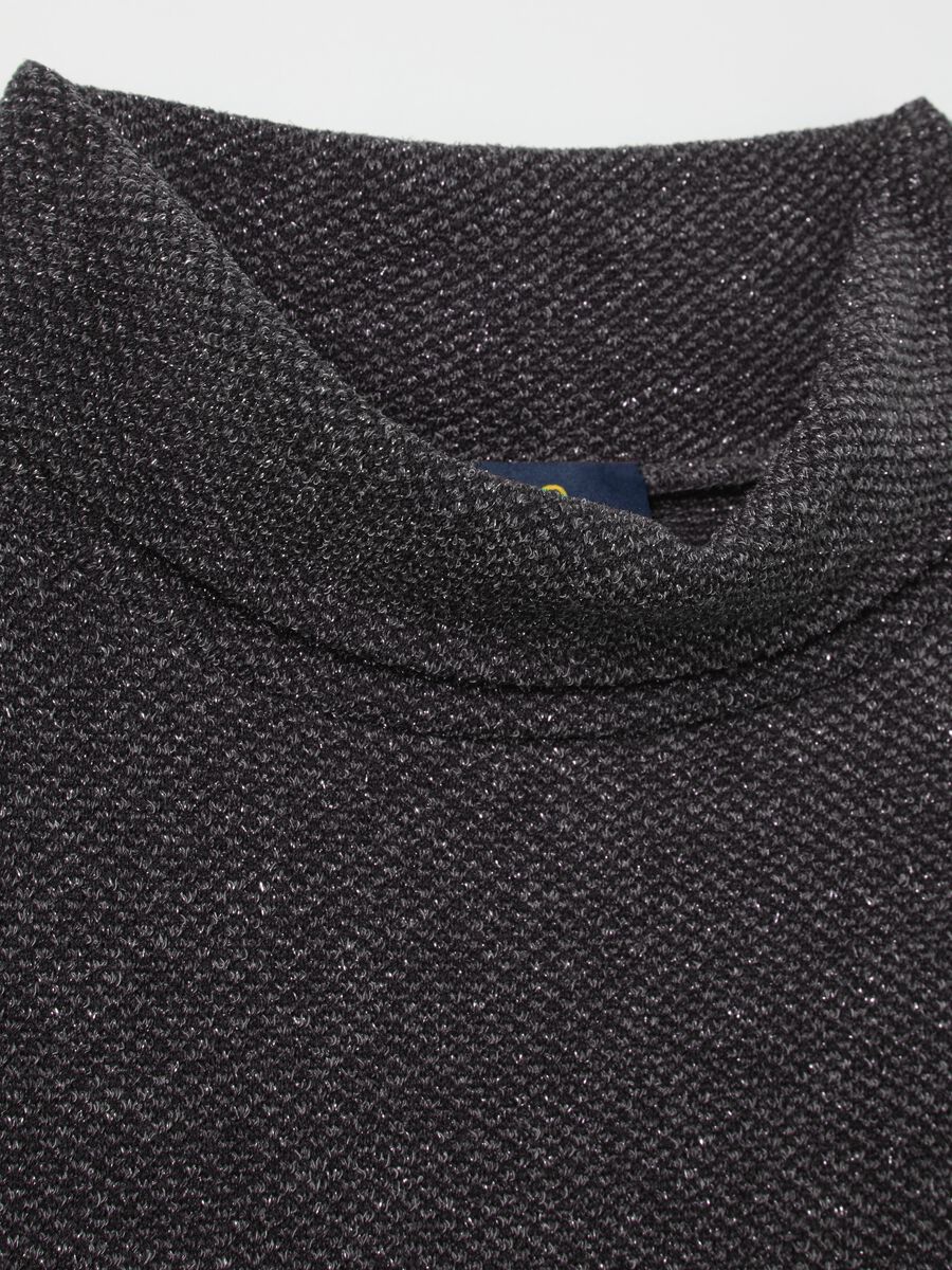 Two-tone top in lurex with cowl neck_5