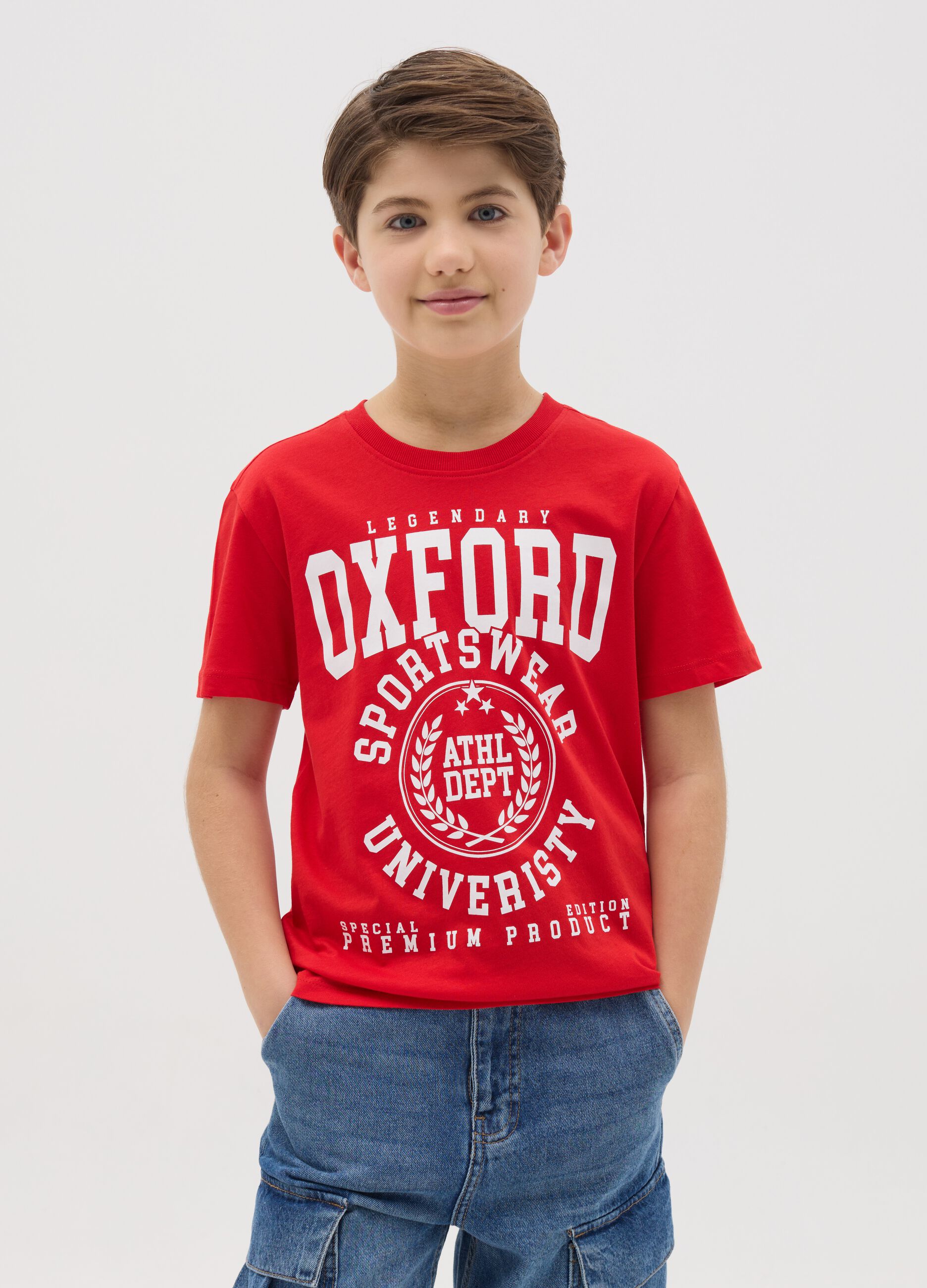 T-shirt in cotton with "Sportswear University” print