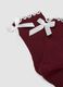 Red organic cotton-blend socks with bows_1