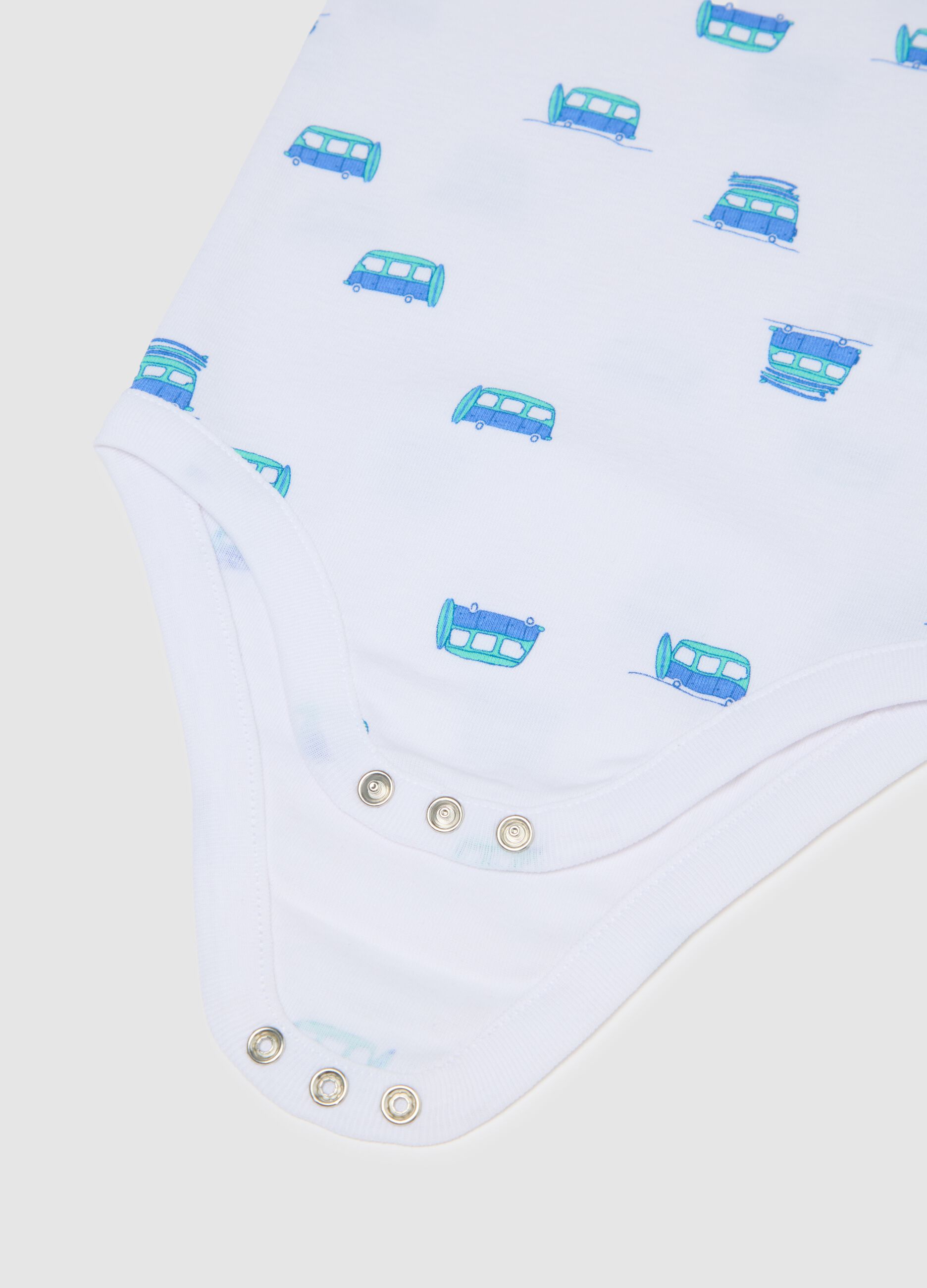 Multicolour pure cotton baby bodysuit