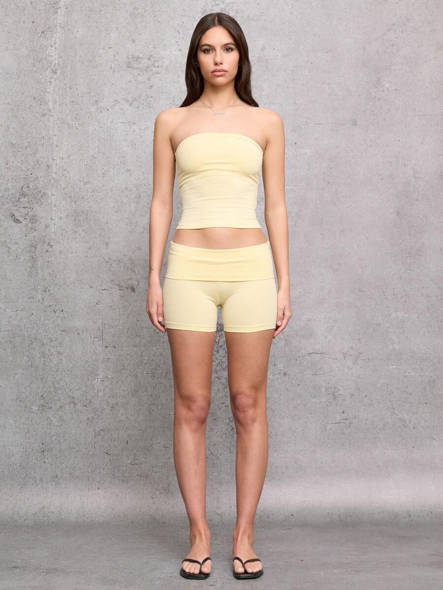 Tube Top Pastel Yellow_3