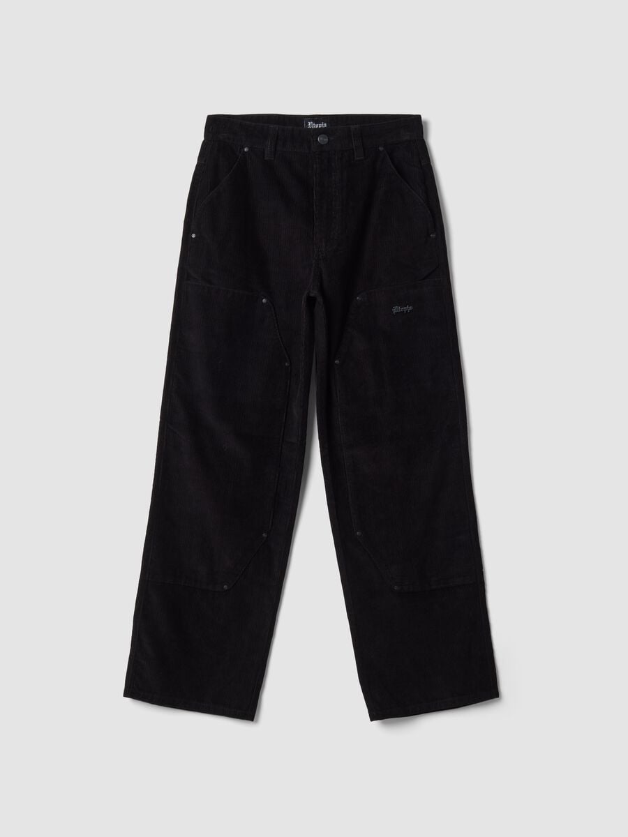 Corduroy Carpenter Pants Black_0