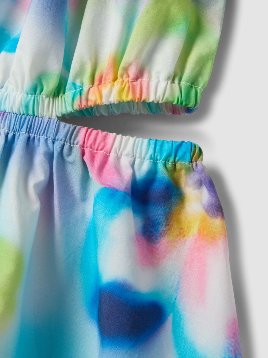 Multicolour pure cotton floral dress, regular fit_2