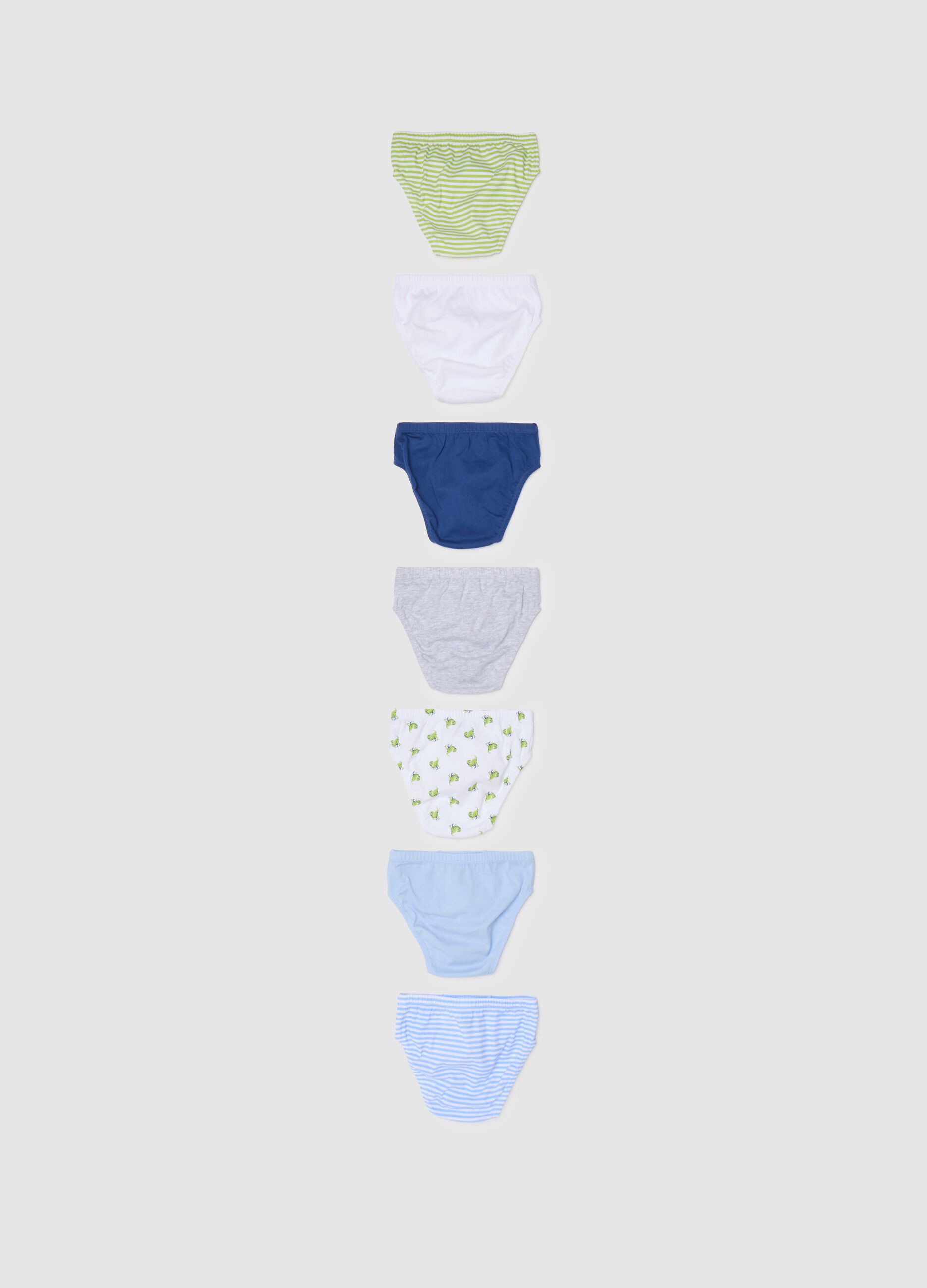 Multipack sette slip in cotone stampa gamers 