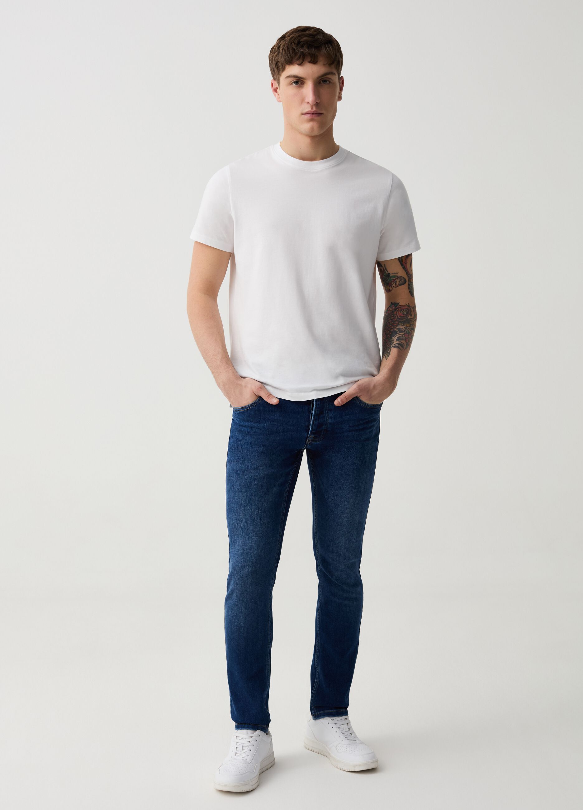 Jeans skinny fit in tessuto Coolmax®