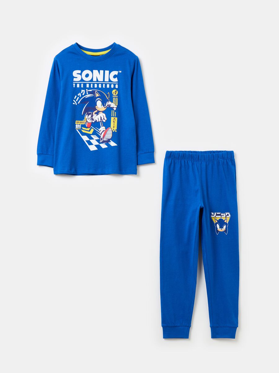 Pigiama in cotone bio con stampa Sonic™_0