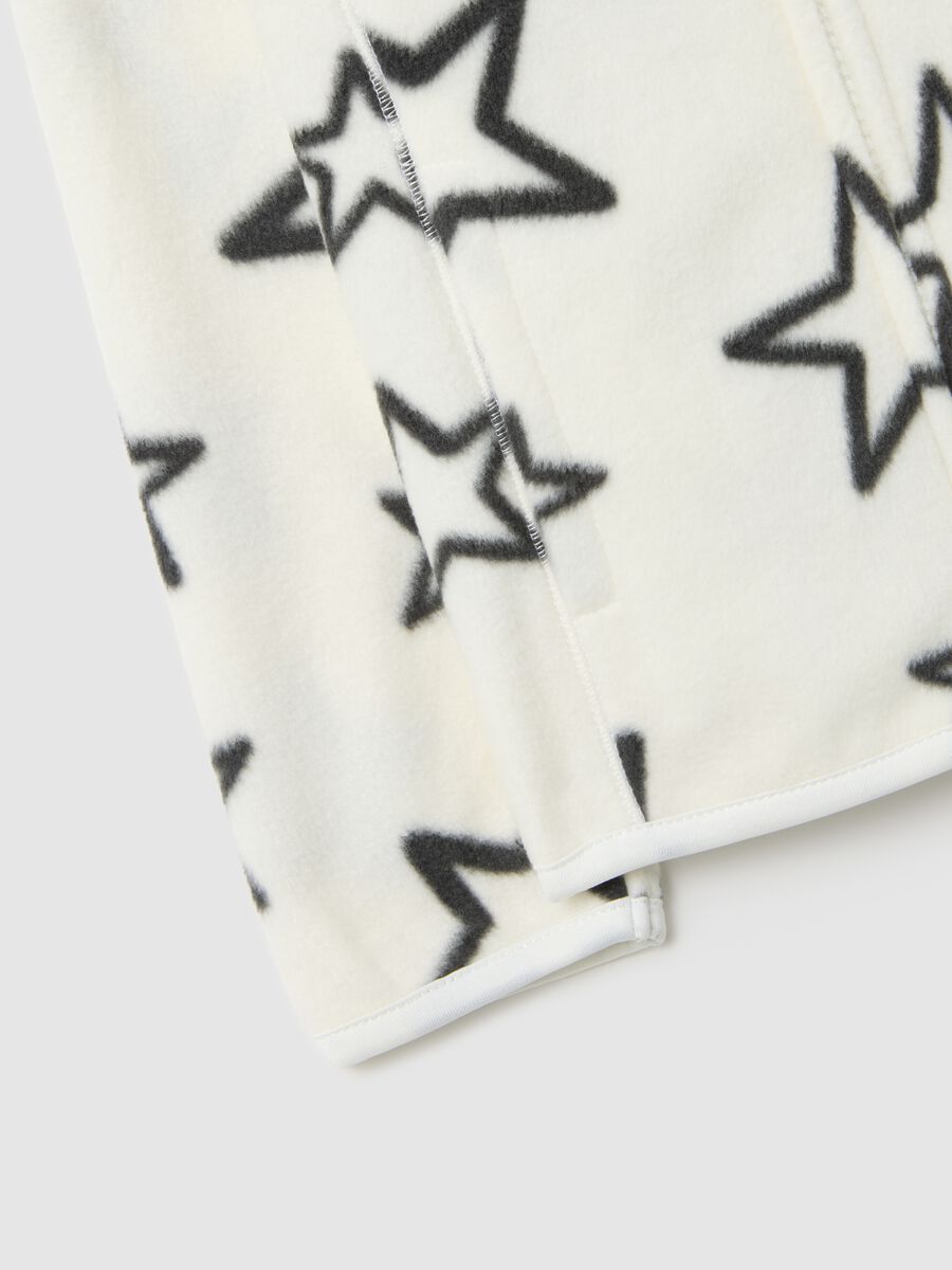 Felpa bianca da bambina vestibilità fitted con stelle_3