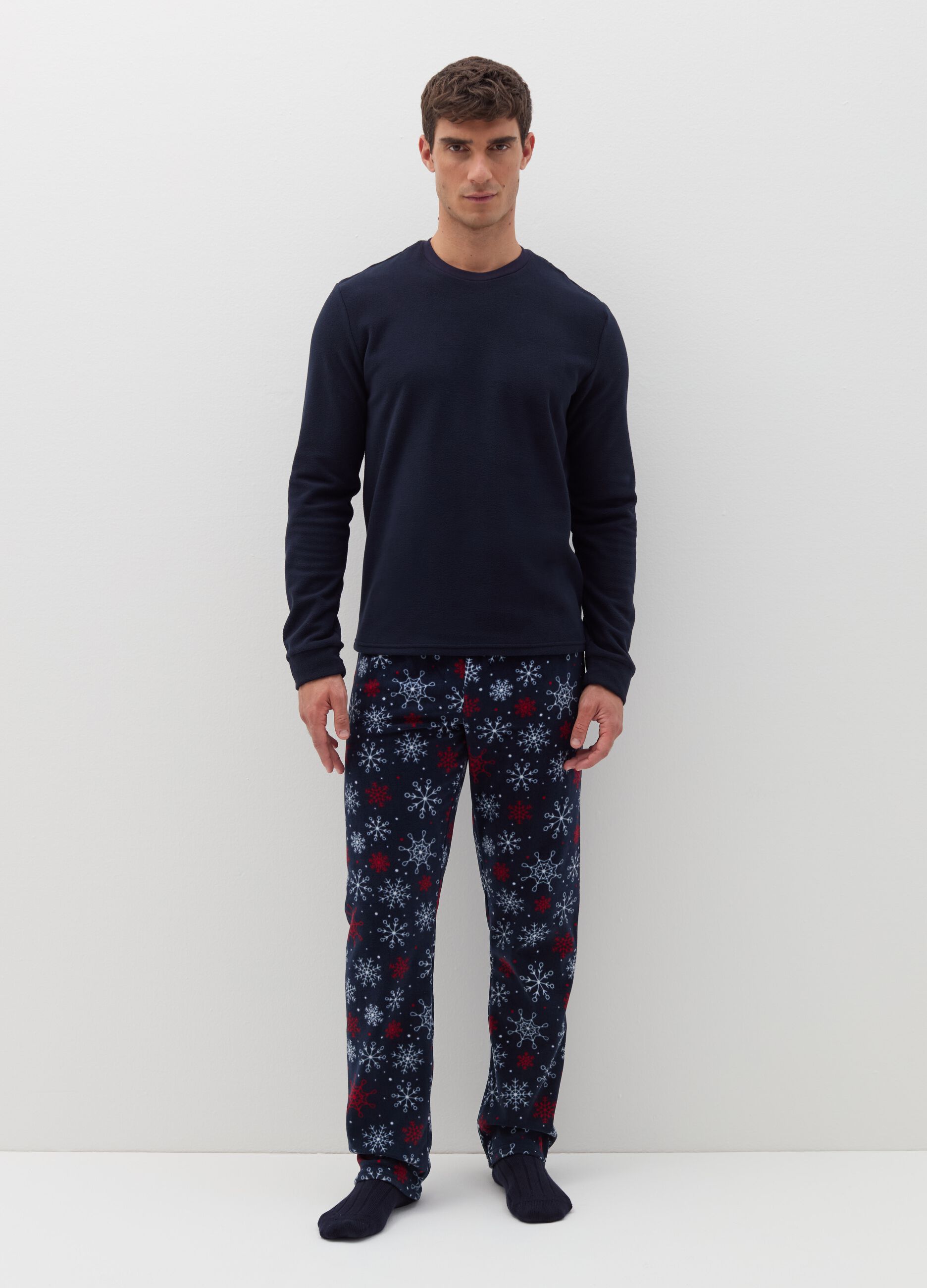 Printed fleece pyjamas