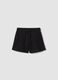 Girls&rsquo; black pure cotton shorts, regular fit_0