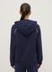 Blue hoodie with zip in cotton blend relaxed fit_2