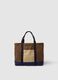 Borsa shopper in puro cotone multicolor con manici robusti_0