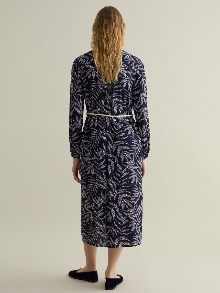 Shirt dress with cord belt_2