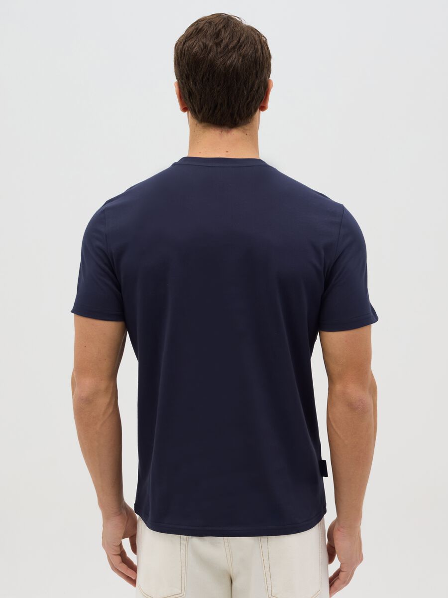 Cotton T-shirt with Valle dei Templi coordinates print_2