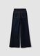 Blue wide-leg jeans in stretch cotton_5