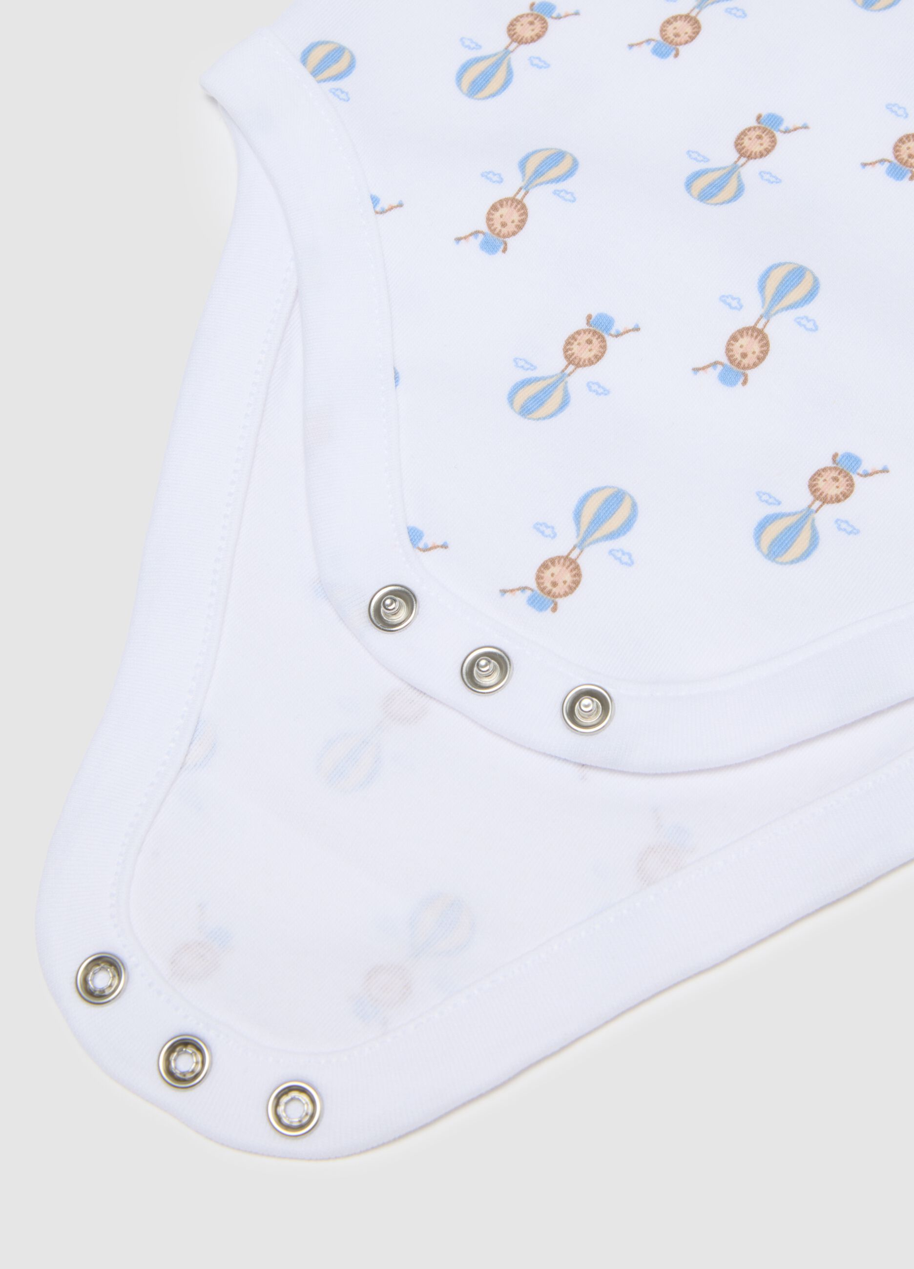 White cotton baby bodysuit