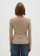 Beige regular fit pure cotton sweater_2
