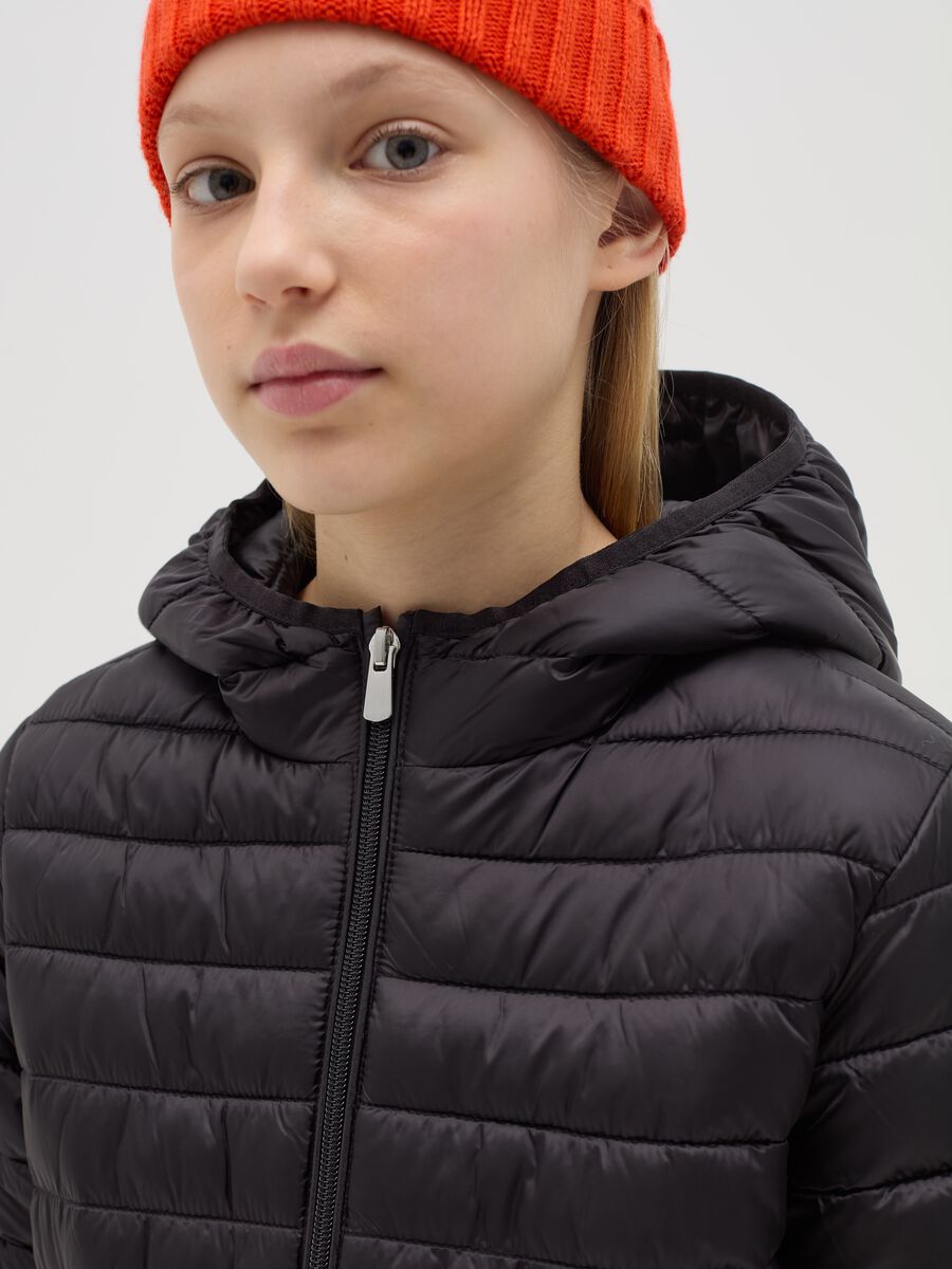 Ultralight crop down jacket with hood_2