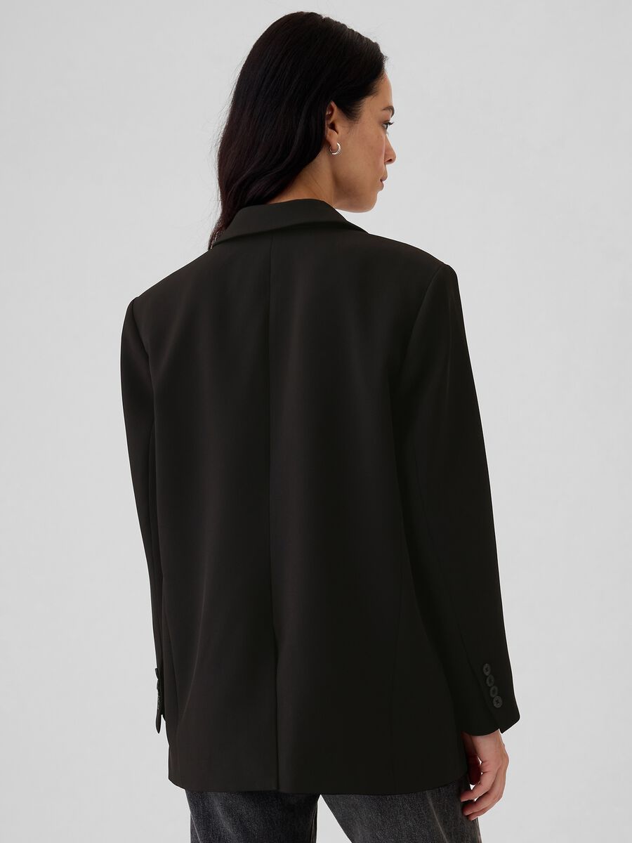 Solid colour single-breasted blazer_2