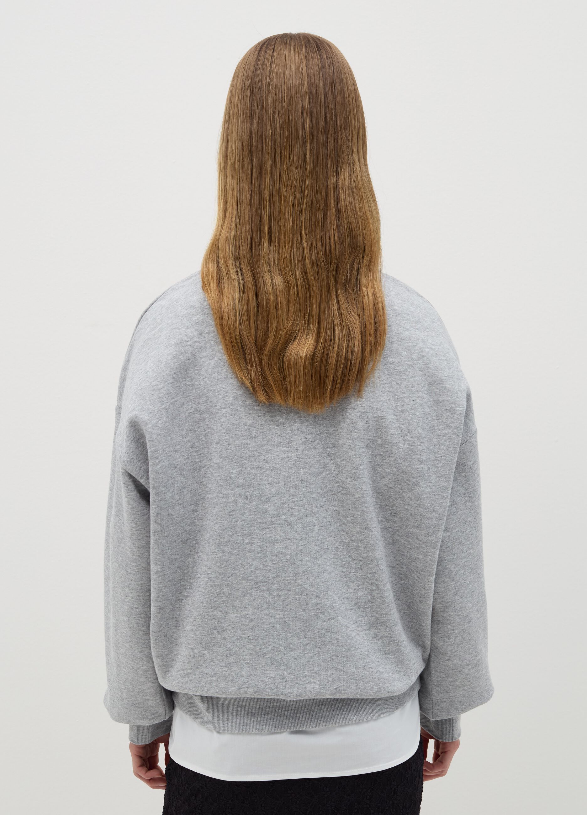 Round neck sweatshirt with print