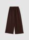 Pantaloni jogger marroni wide leg_4