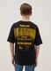 Children's black pure cotton oversized fit T-shirt with Golden State logo_1