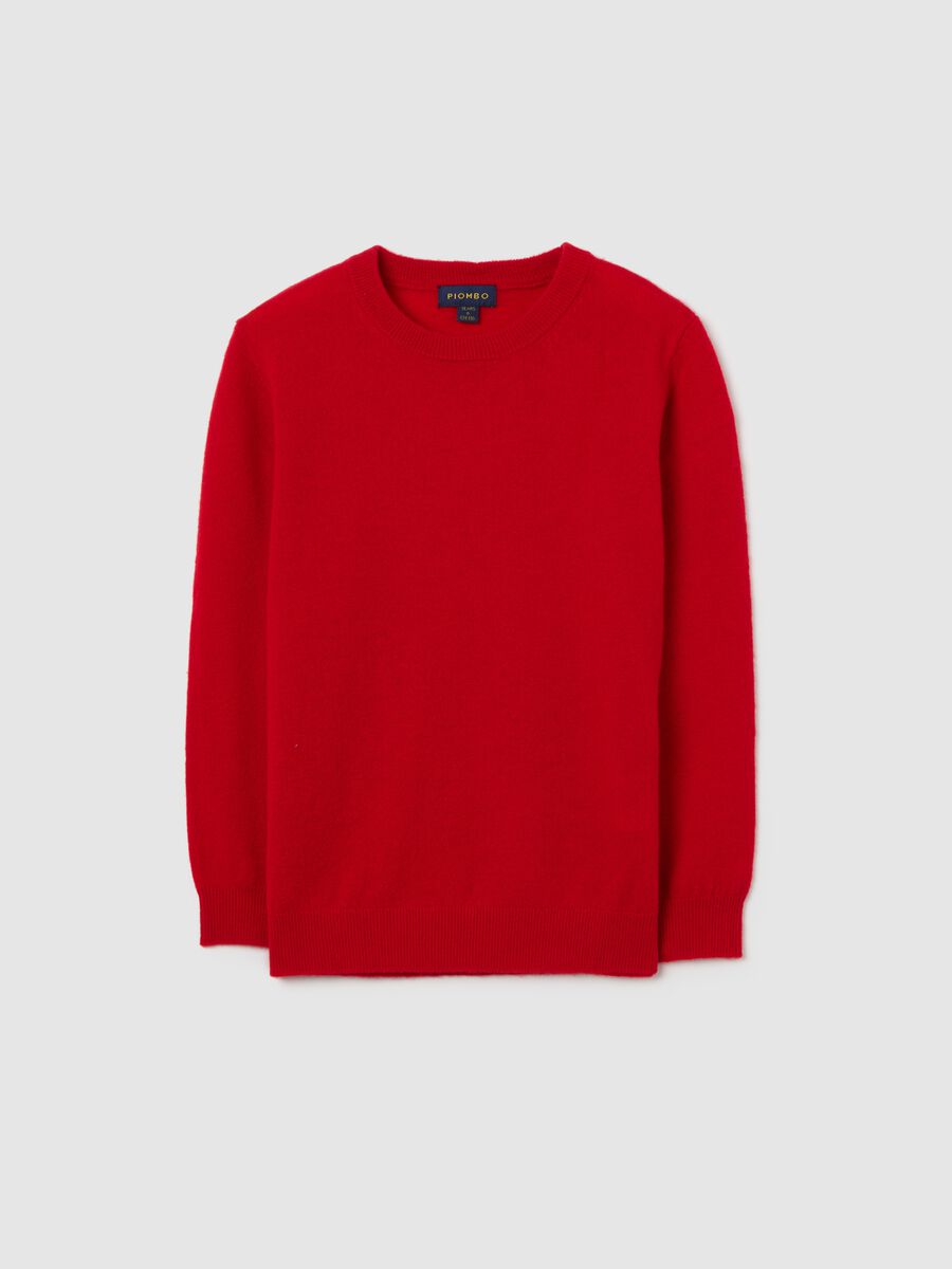 Child's red pure wool jumper regular fit_0
