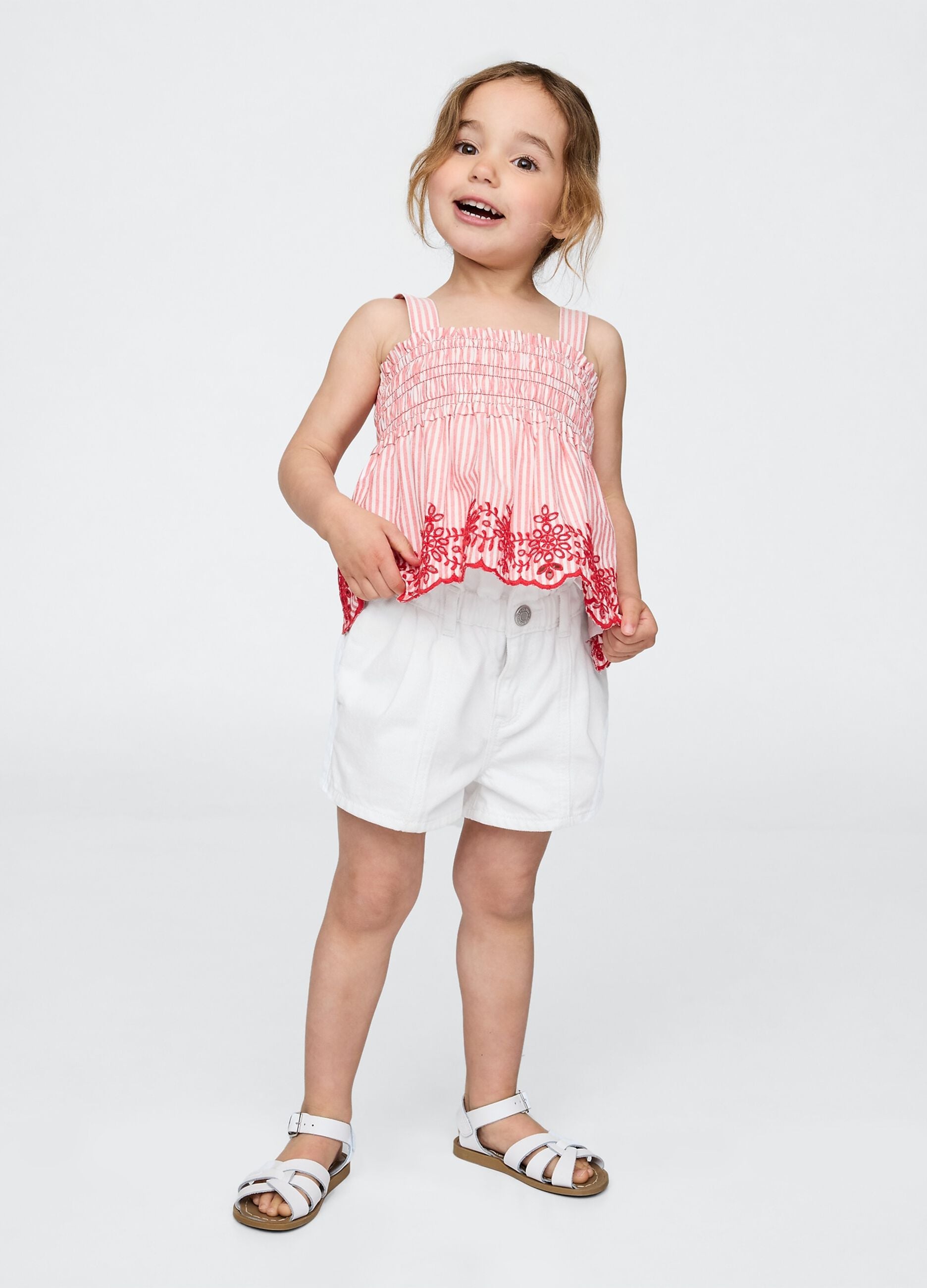 Cotton and lyocell blend shorts