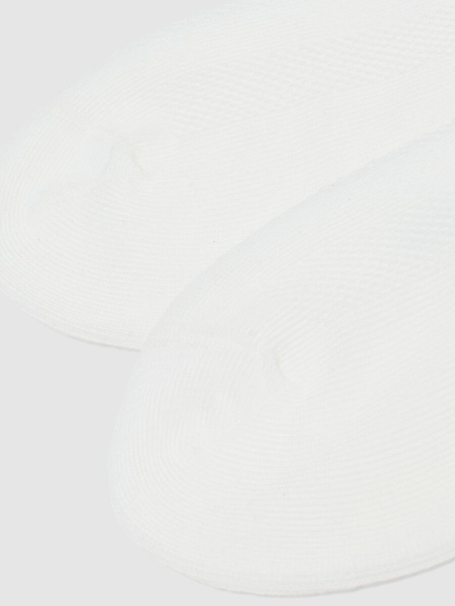 Calze in misto cotone elasticizzato bianco da bambina con volant_2