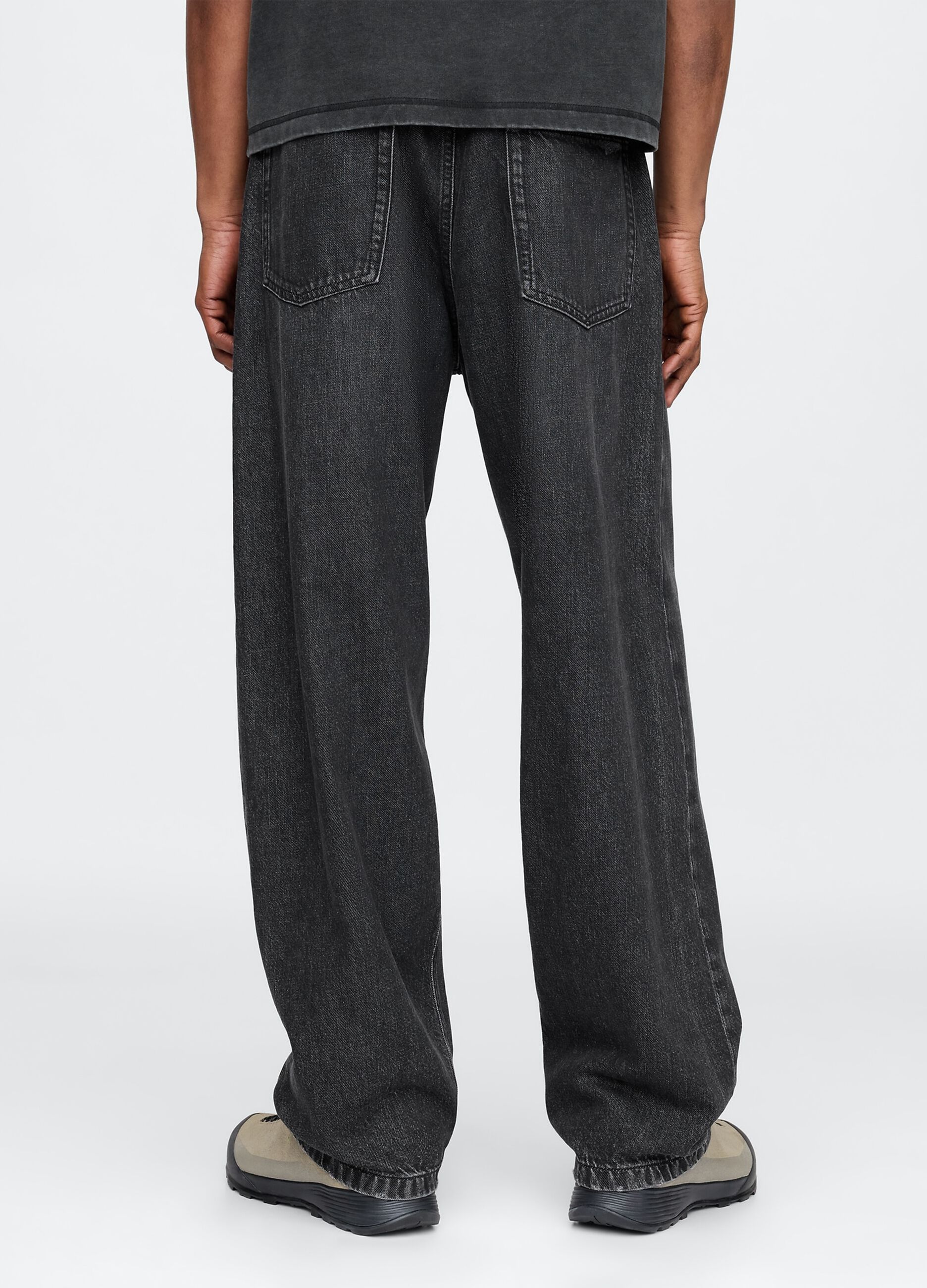 Gap Black Wide Leg Denim Trousers