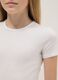 Girl's fitted white stretch cotton bodysuit_2