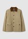 Beige pure cotton jacket with zip closure_4