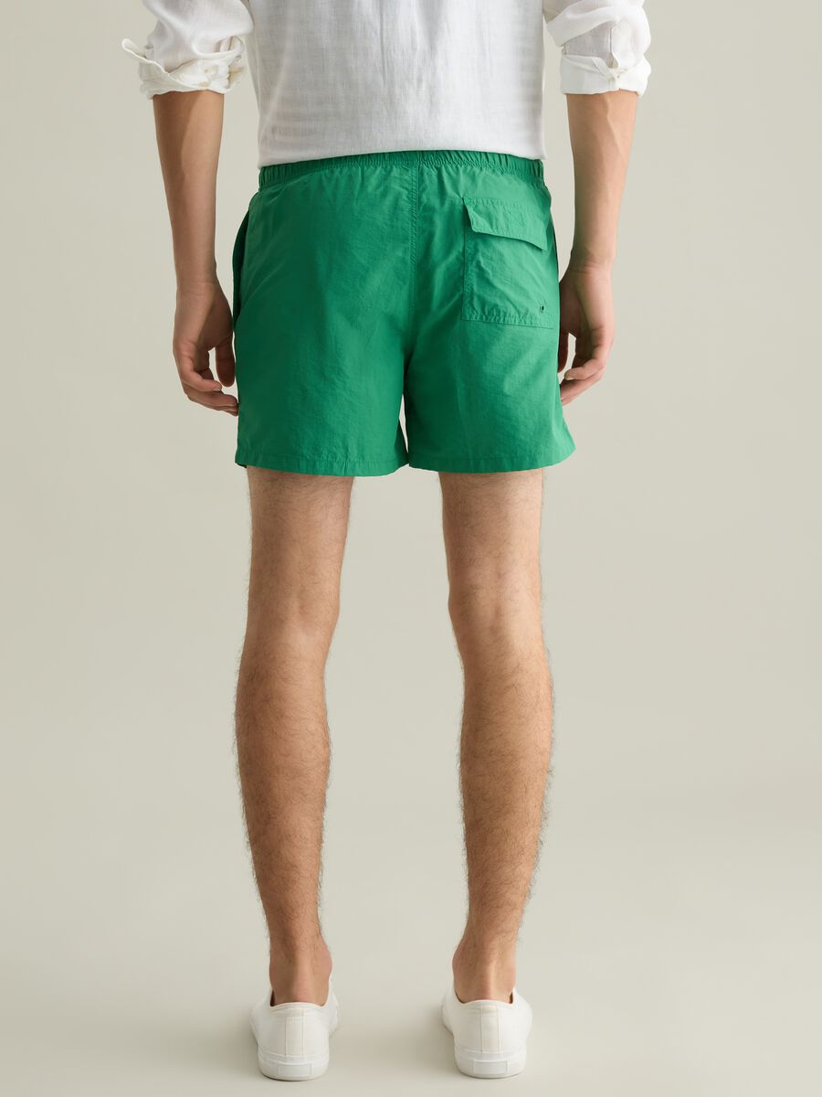 Men’s regular-fit swim boxers in green blend with elastic waist_2