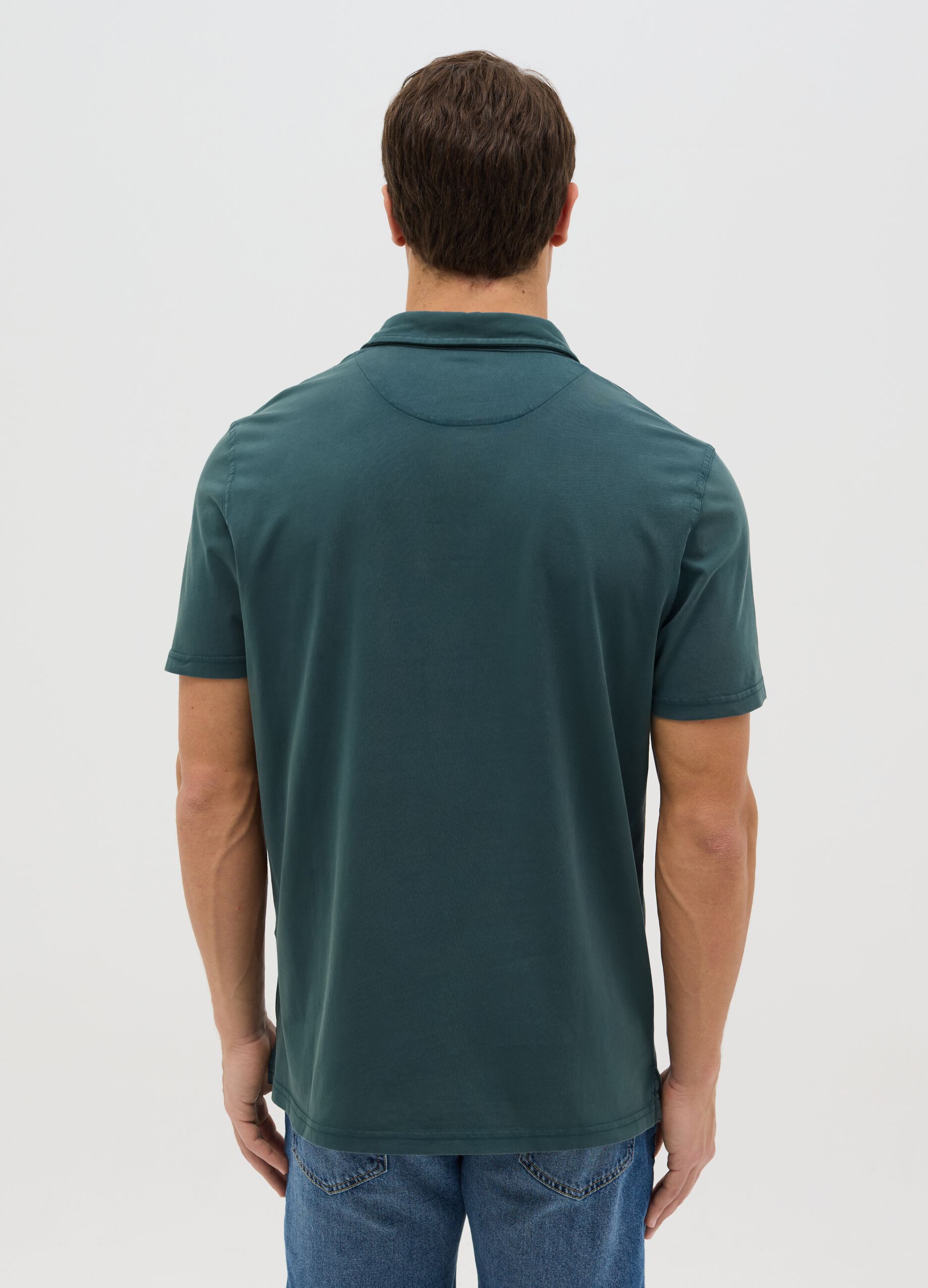 Regular-fit polo shirt in jersey