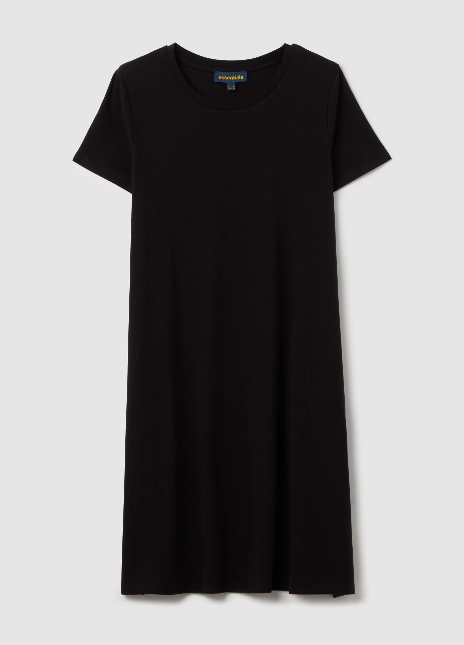 Essentials short black dress in cotton