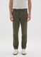 Slim fit green stretch cotton trousers_1